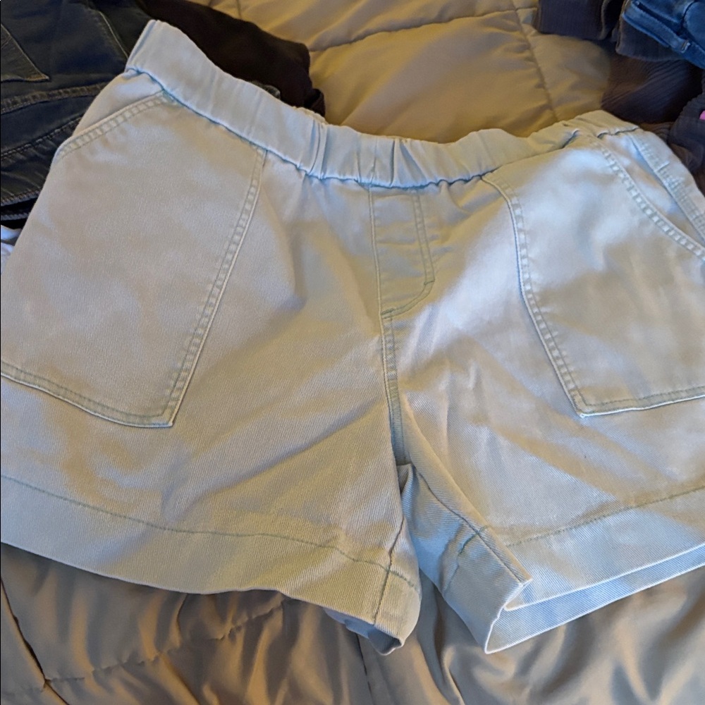 Light Blue Casual Shorts